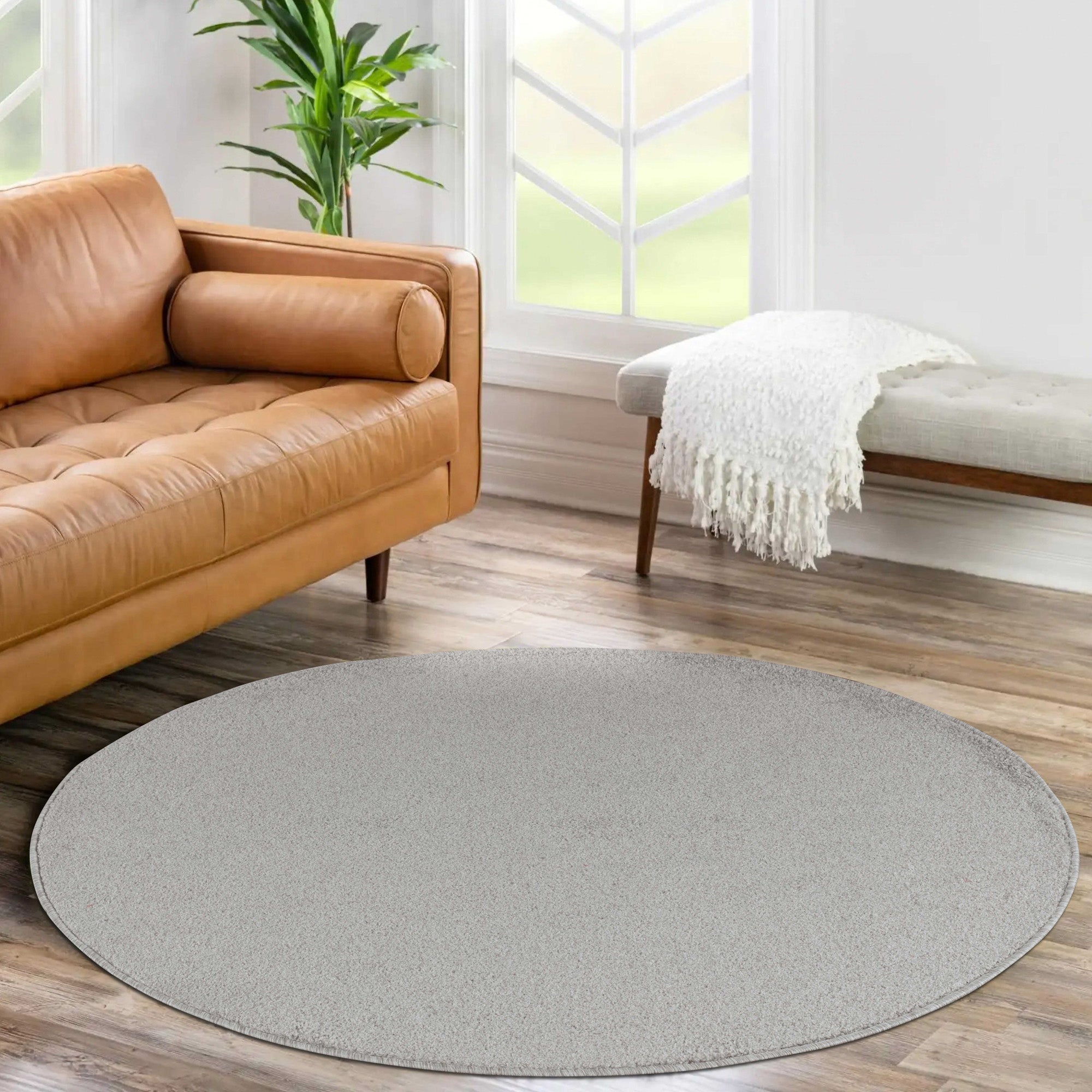 Einfarbiger Teppich Wohnzimmer Schlafzimmer Läufer Küchenteppich Kurzflor Weich
