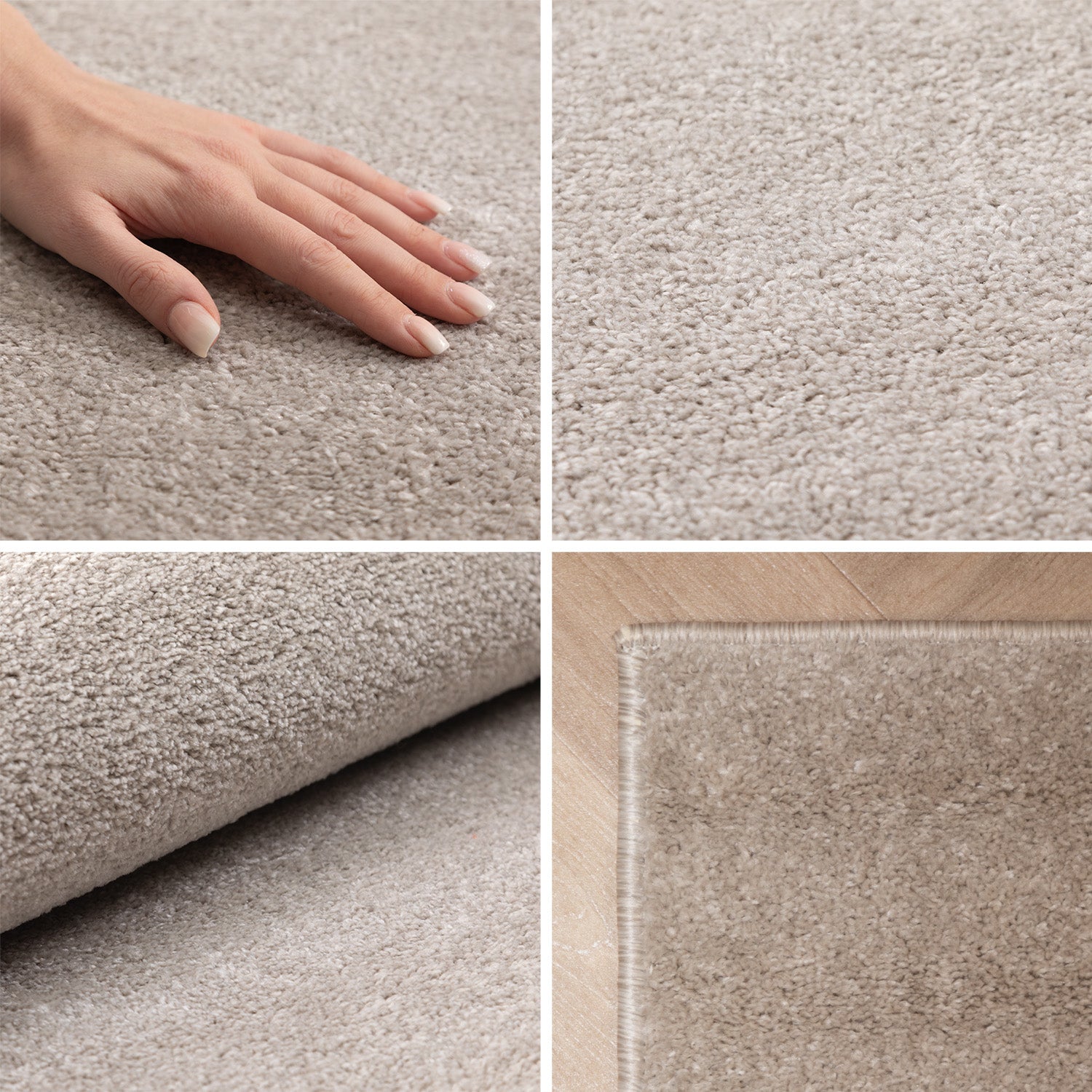 Einfarbiger Teppich Wohnzimmer Schlafzimmer Läufer Küchenteppich Kurzflor Weich