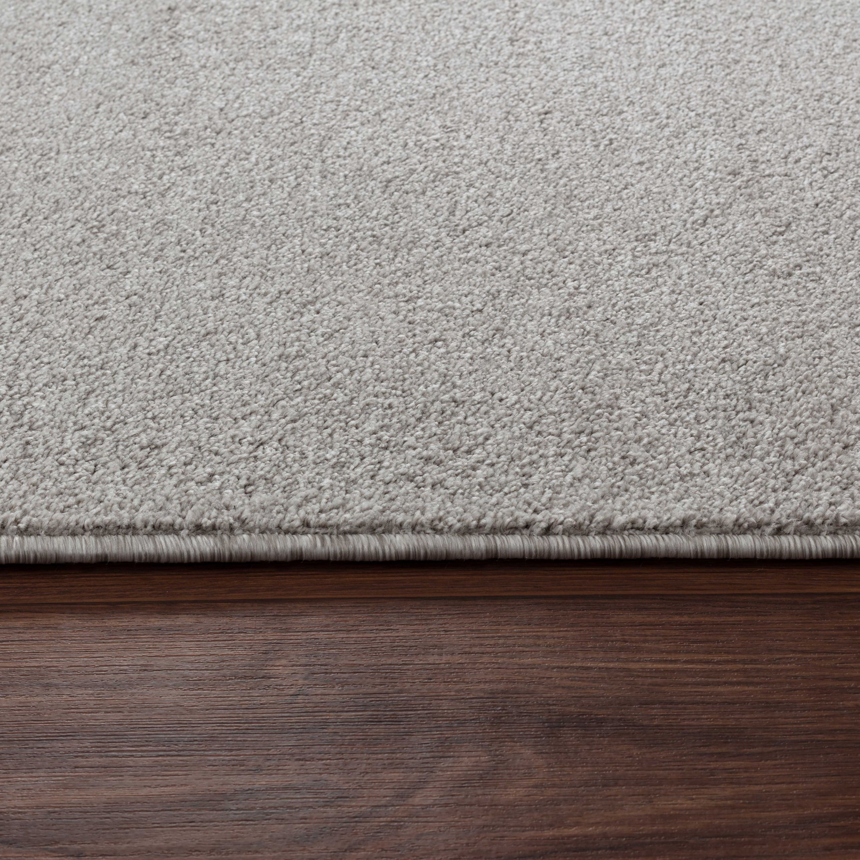 Einfarbiger Teppich Wohnzimmer Schlafzimmer Küchenteppich Kurzflor Weich Creme