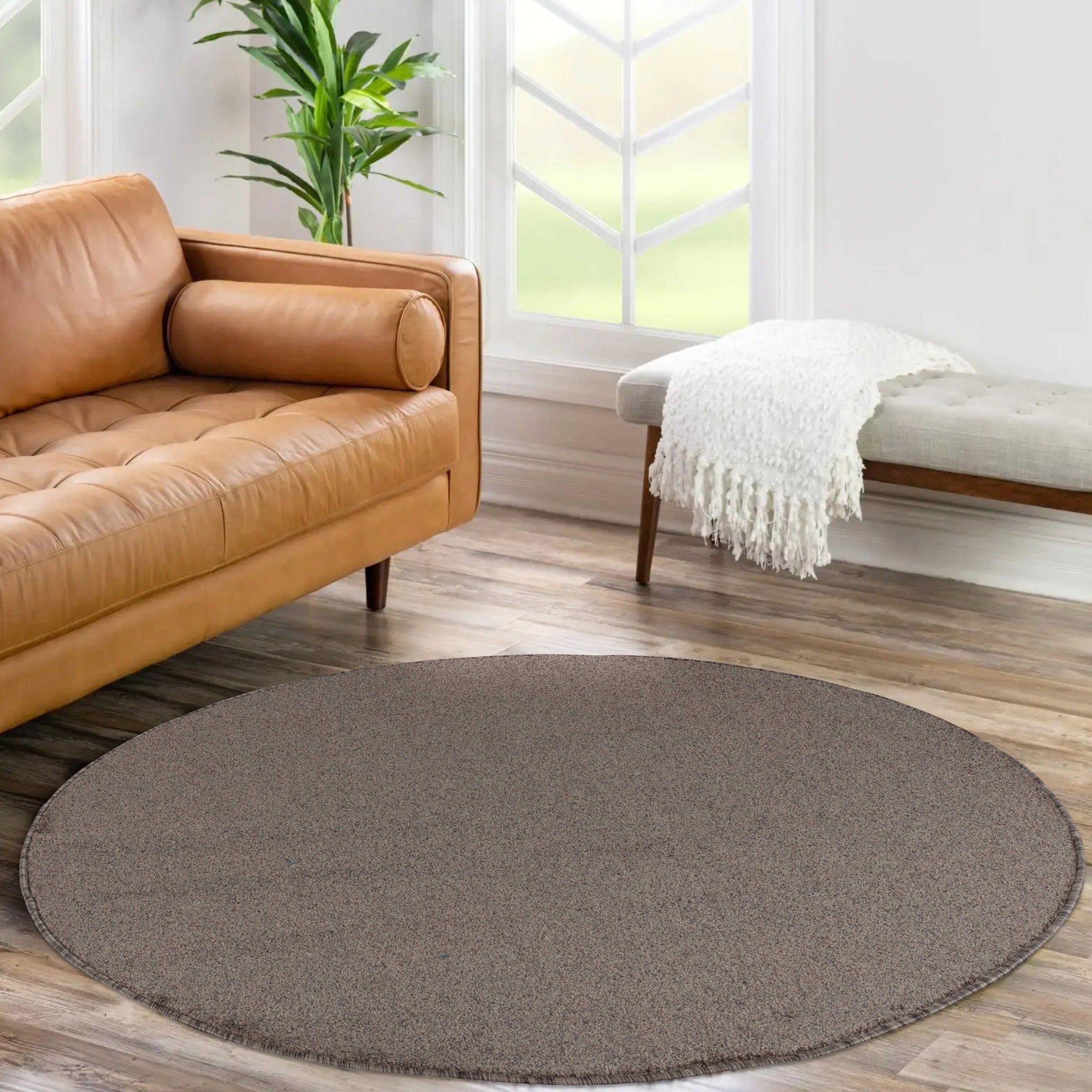 Einfarbiger Teppich Wohnzimmer Schlafzimmer Läufer Küchenteppich Kurzflor Weich
