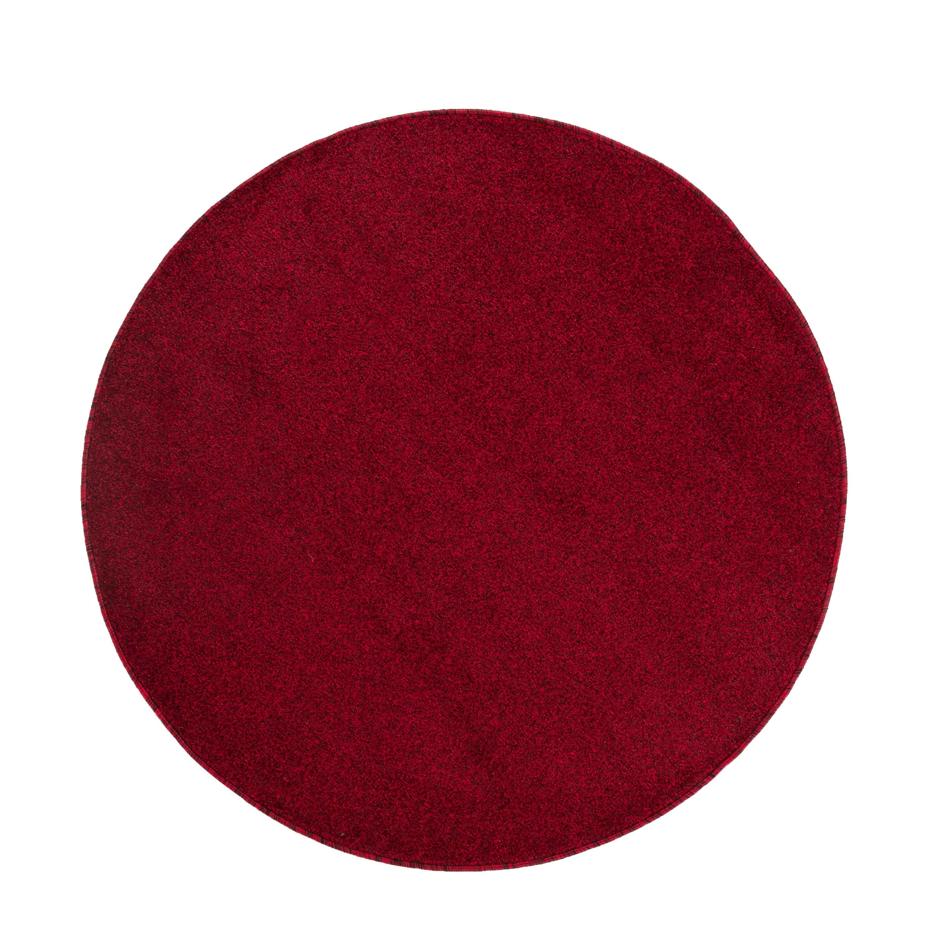 Einfarbiger Teppich Wohnzimmer Schlafzimmer Küchenteppich Kurzflor Weich Rot