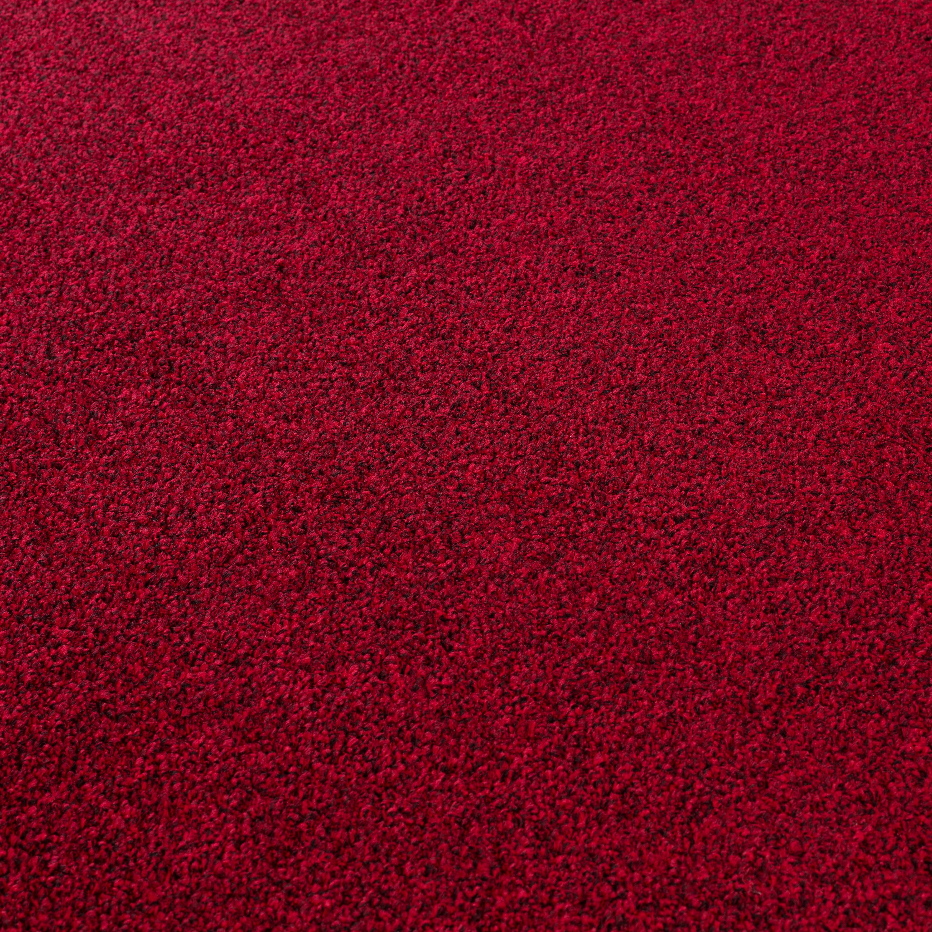 Einfarbiger Teppich Wohnzimmer Schlafzimmer Küchenteppich Kurzflor Weich Rot
