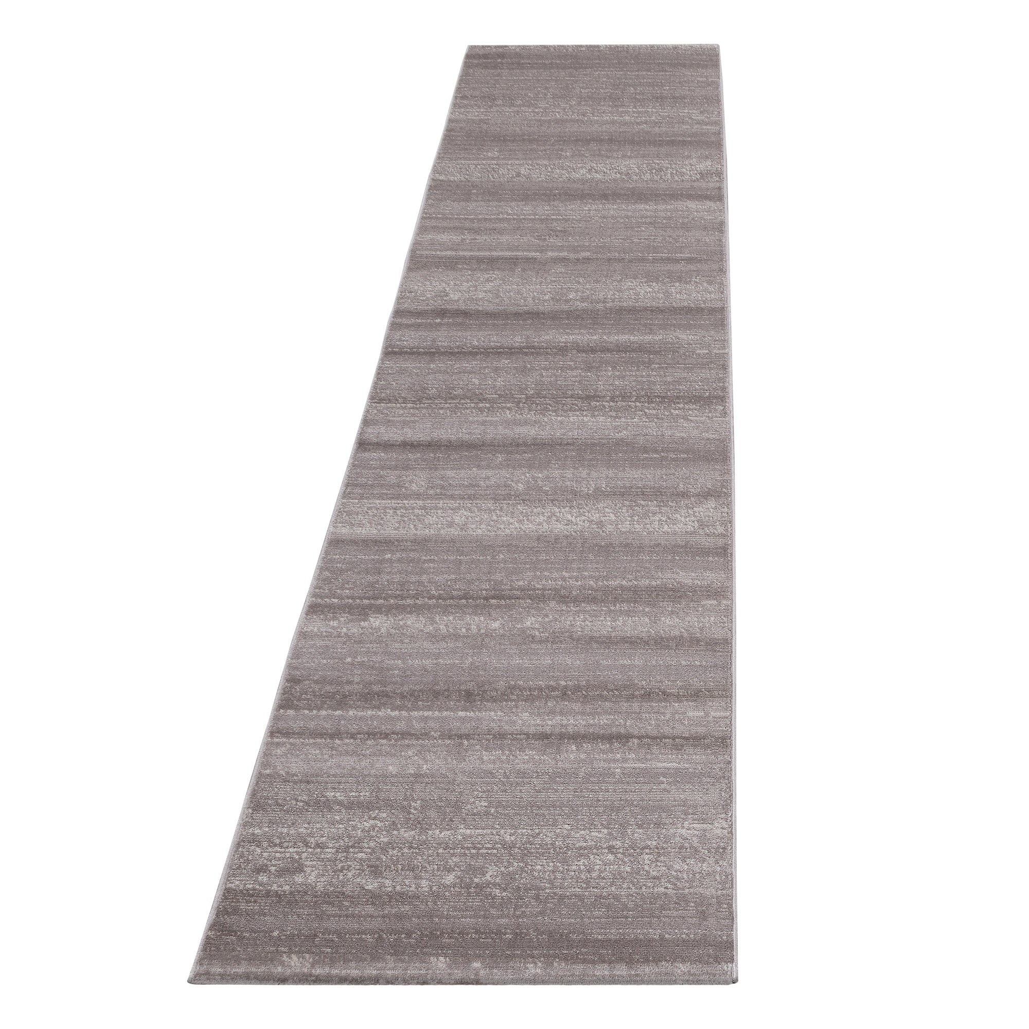 Bettumrandung Läuferset 3 teilig Teppich Kurzflor Einfarbig Läufer Meliert Beige