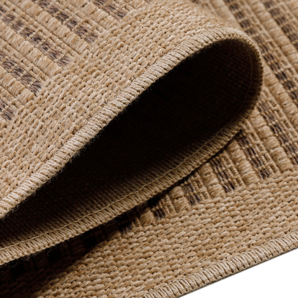 Tapis d'intérieur et d'extérieur résistant aux intempéries, design vintage, aspect naturel, cuisine, balcon, terrasse.