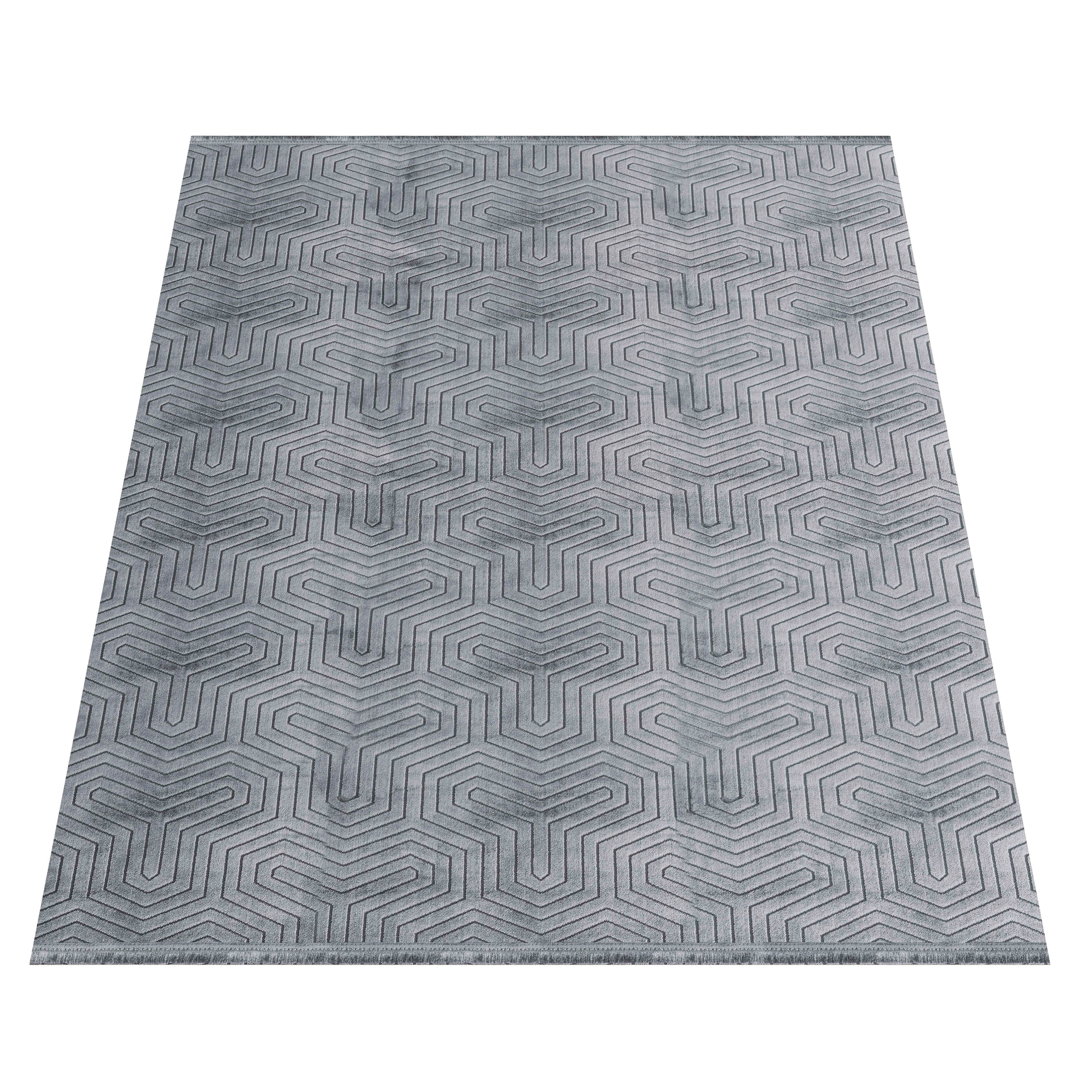Modern Designer Living Room Rug Thin Plain Boho Style Washable