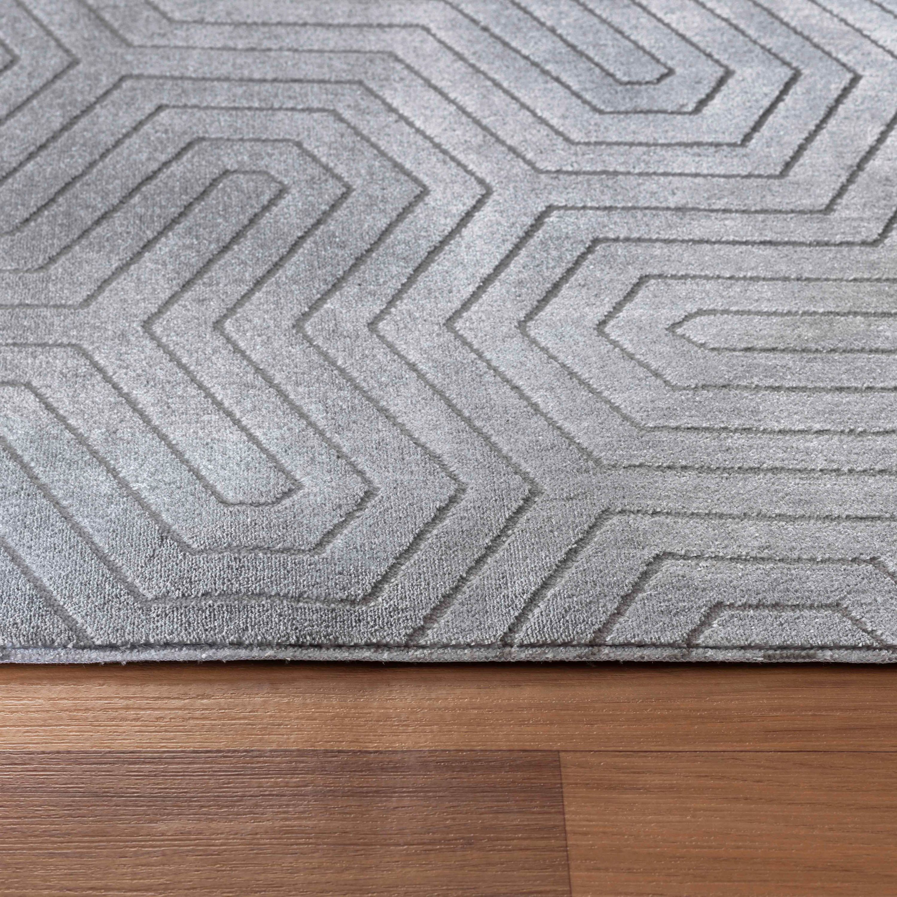 Modern Designer Living Room Rug Thin Plain Boho Style Washable