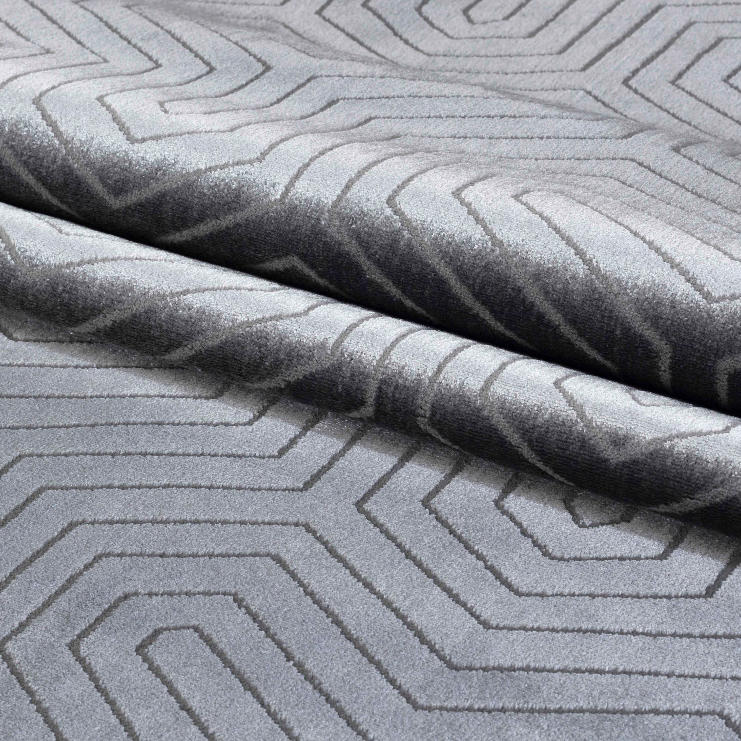 Modern Designer Living Room Rug Thin Plain Boho Style Washable