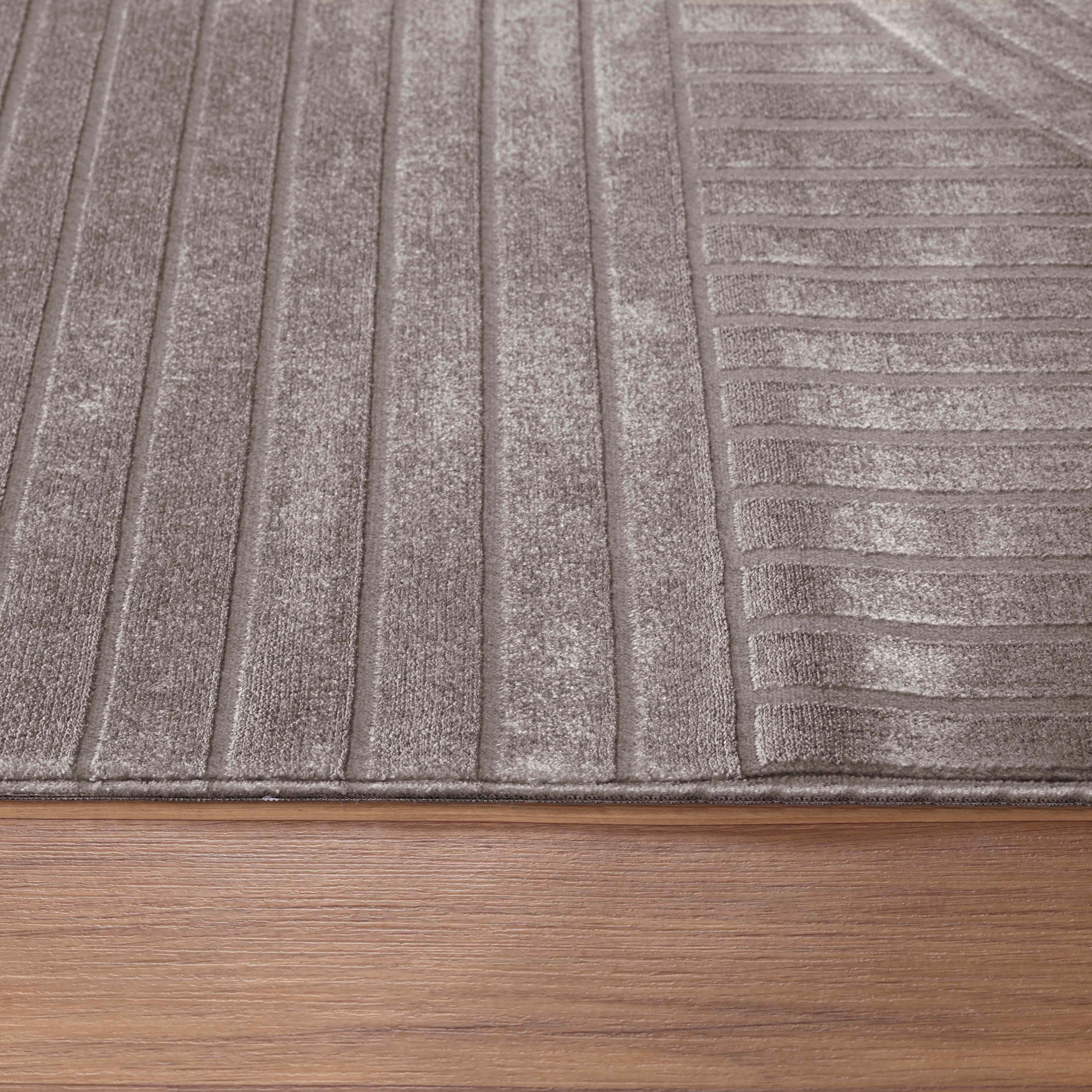 Modern Designer Living Room Rug Thin Plain Boho Style Washable