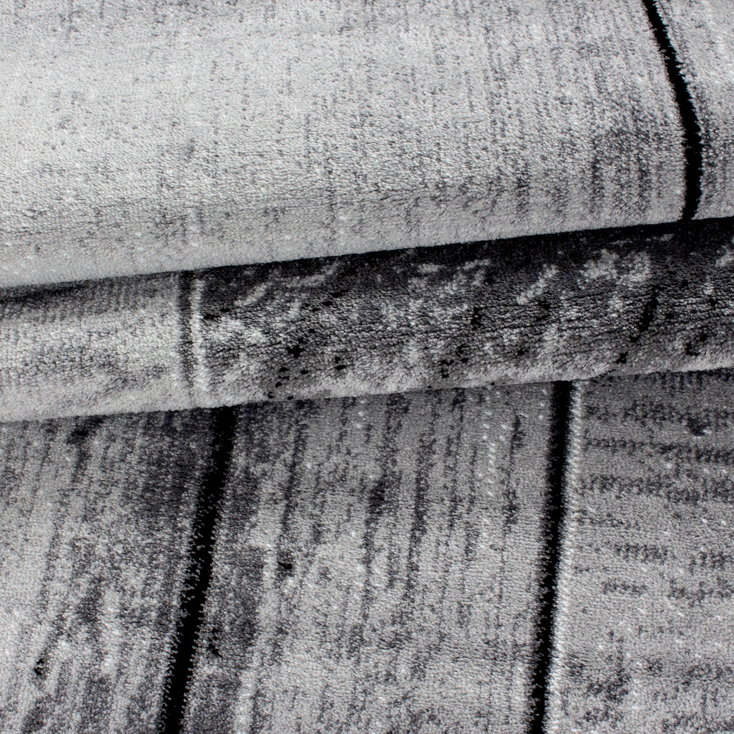 Ensemble de tapis à poils courts, bordure de lit, 3 pièces, plancher de chambre à coucher, aspect gris