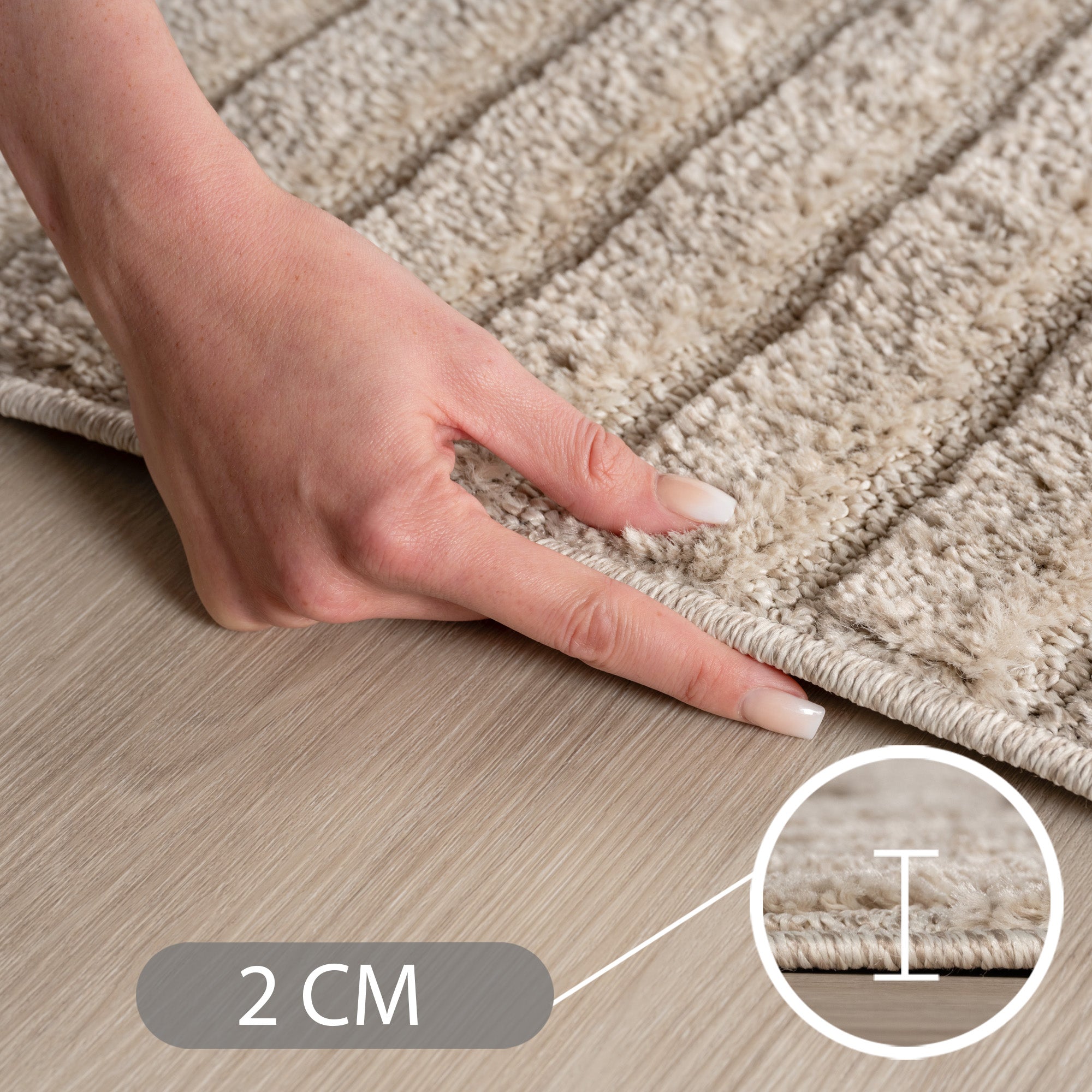 Teppich Wohnzimmer Schlafzimmer Küchenteppich Boho Stil Pflegeleicht Design