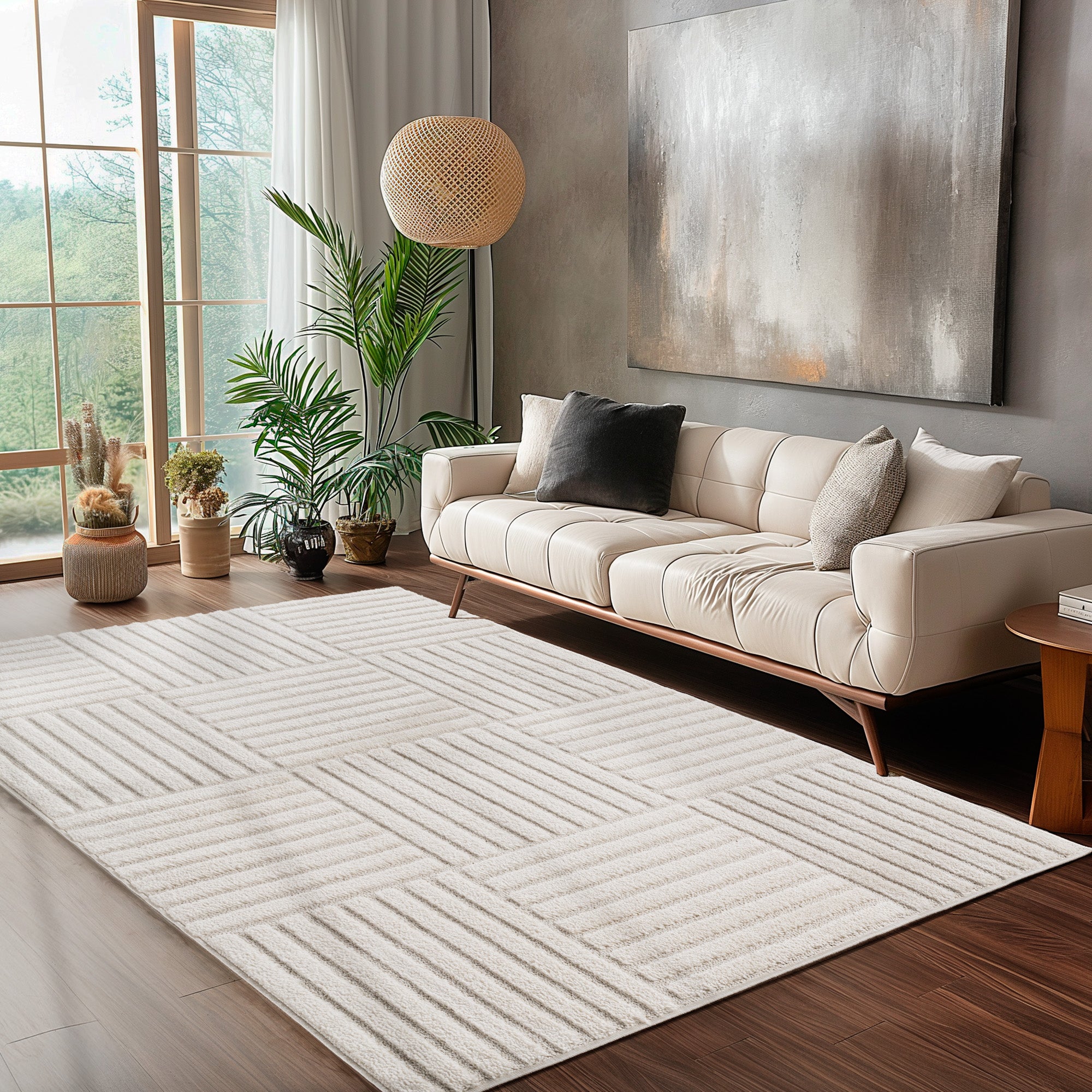 Teppich Wohnzimmer Schlafzimmer Küchenteppich Boho Stil Pflegeleicht Design