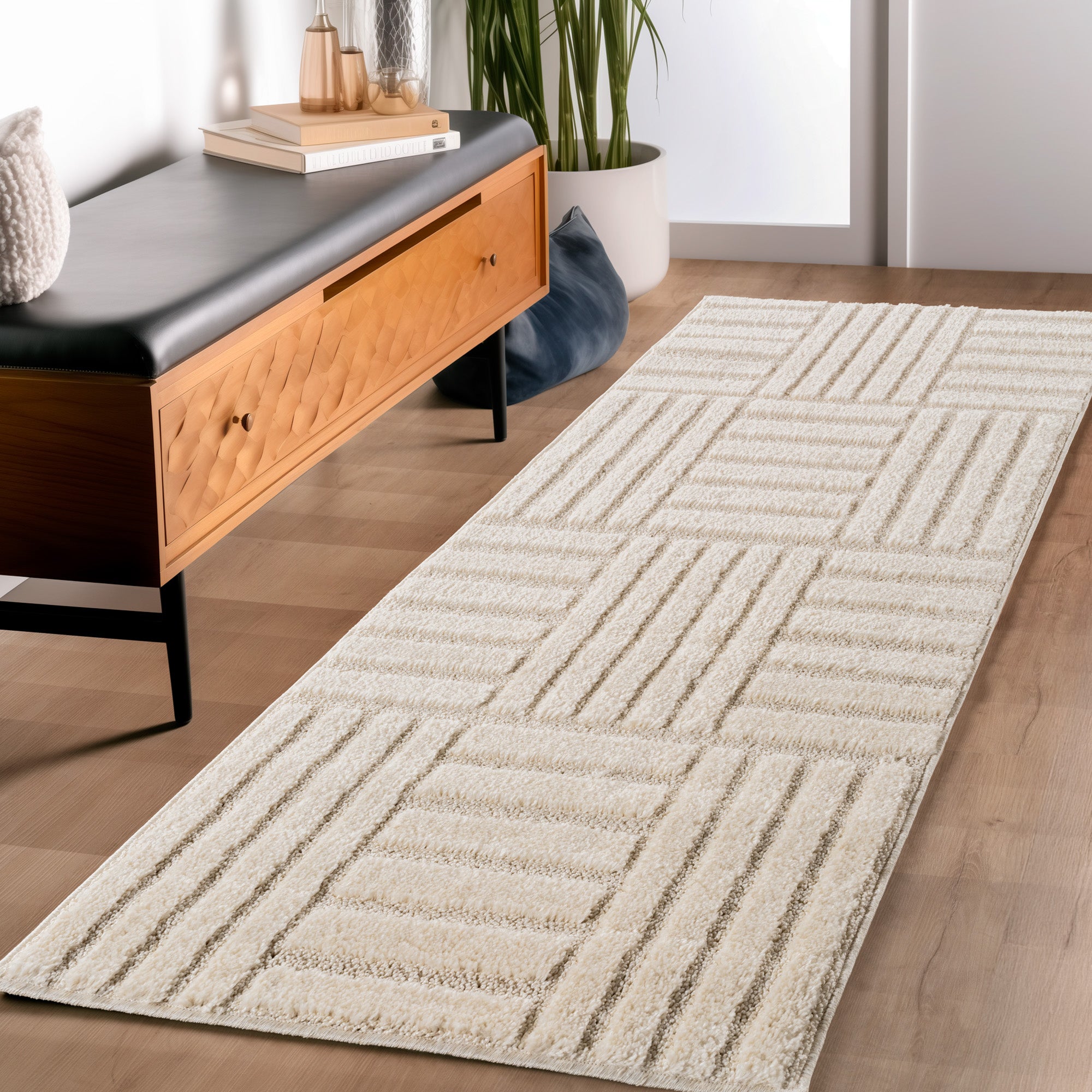 Teppich Wohnzimmer Schlafzimmer Küchenteppich Boho Stil Pflegeleicht Design