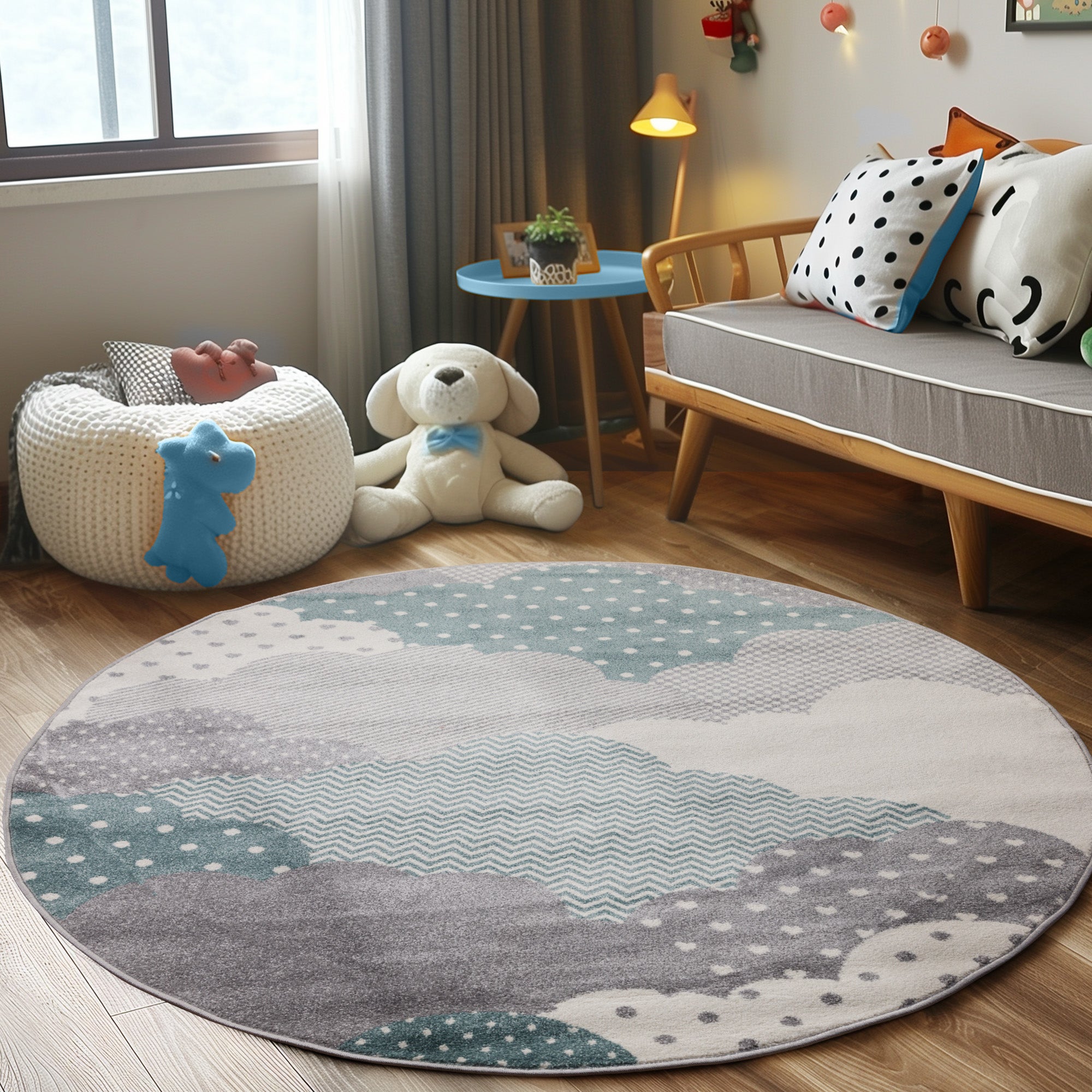 Kinderteppich Kinderzimmer Wolke Design Kinder Teppich Babyzimmer Weicher Flor