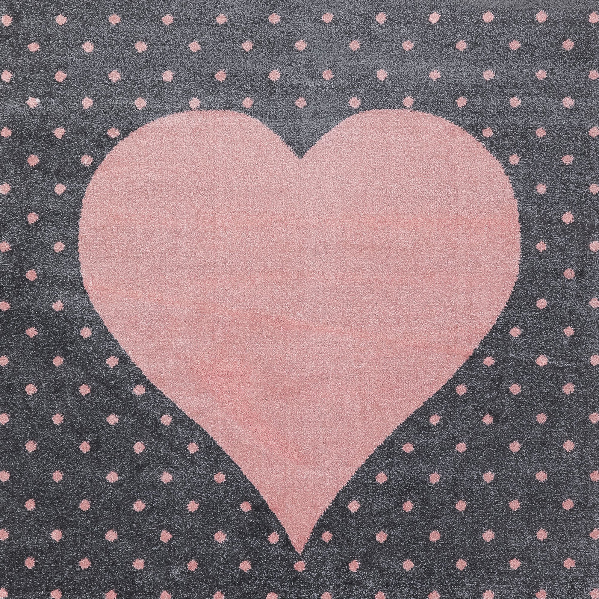 Kinderteppich Kinderzimmer Herz Design Kinder Teppich Babyzimmer Weicher Flor