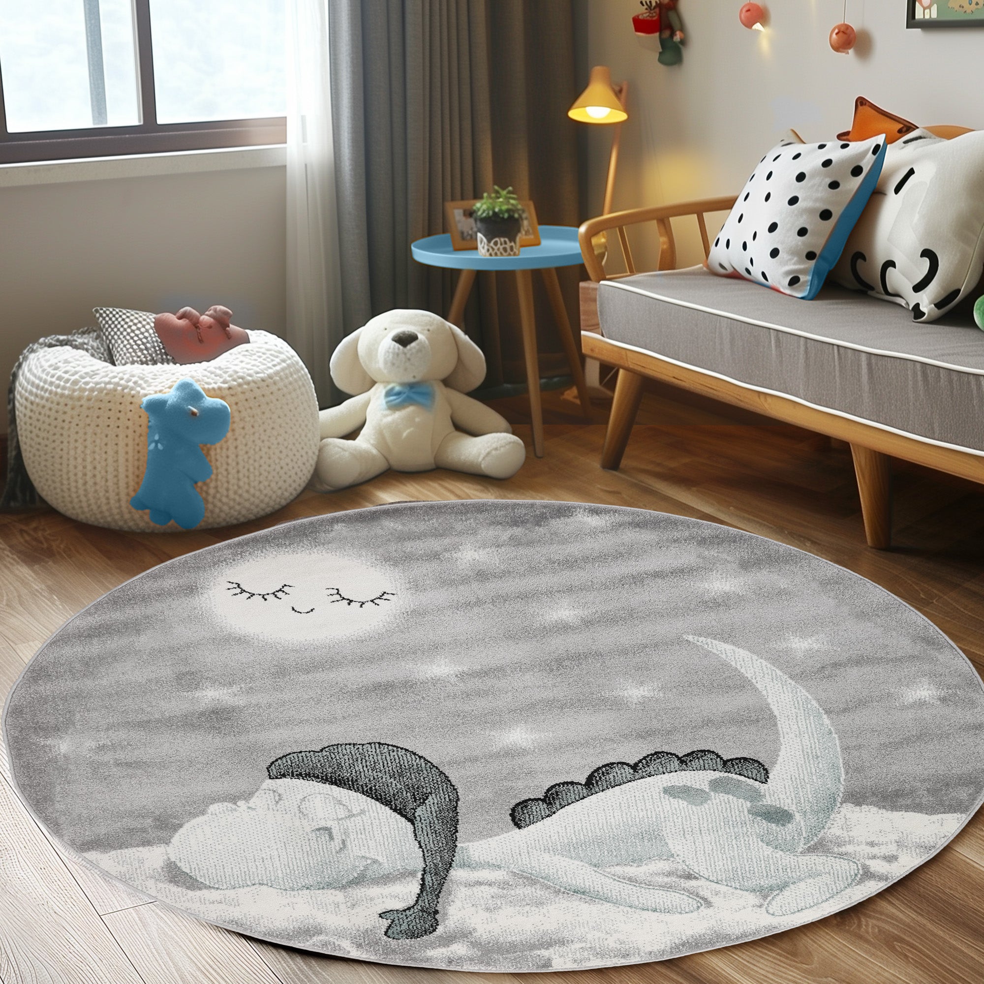 Kinderteppich Kinderzimmer Dinosaurier Design Kinder Teppich Babyzimmer Weich