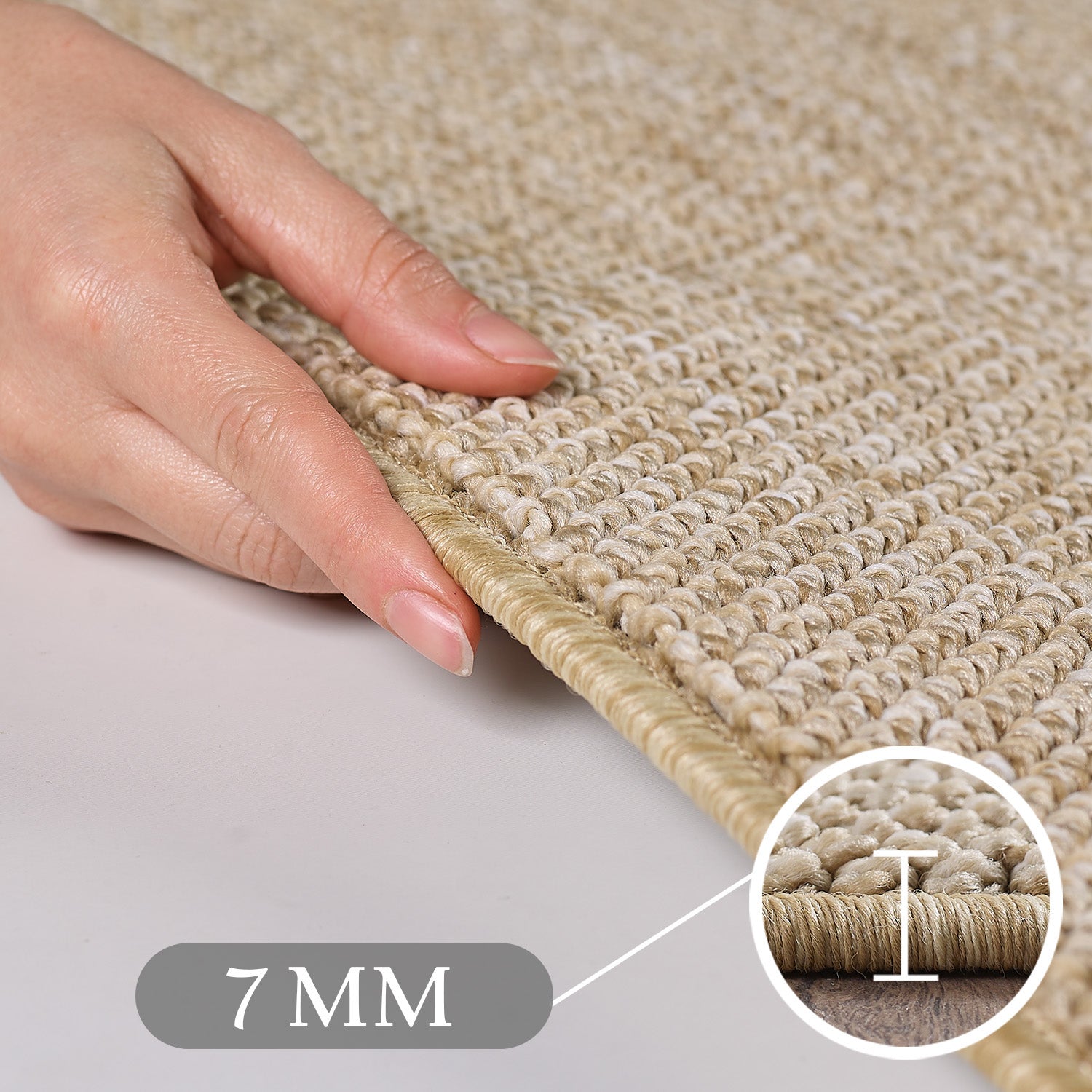 Bettumrandung Teppich Läufer mit Cut-Loop Struktur, Schlafzimmer Teppich Deko