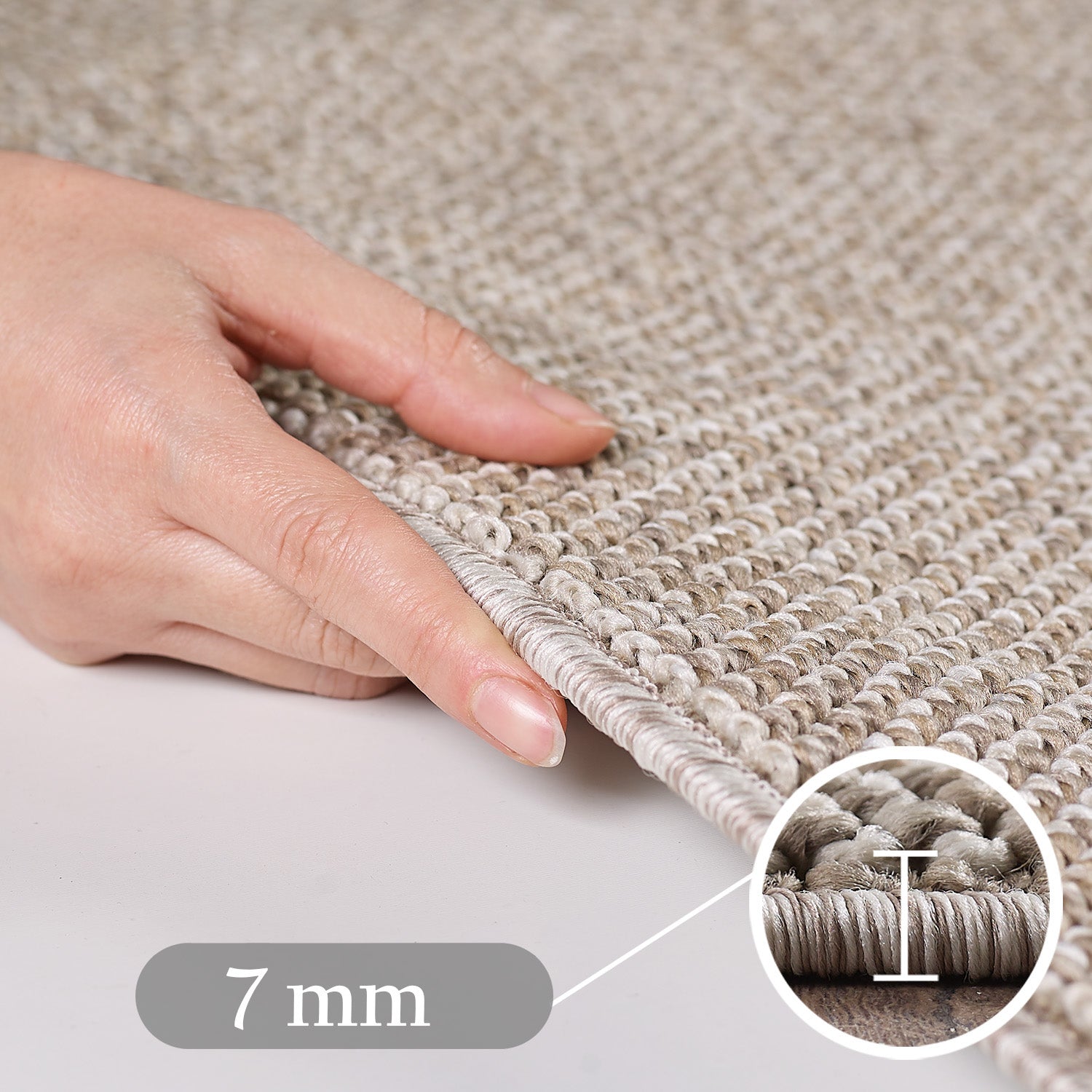 Bettumrandung Teppich Läufer mit Cut-Loop Struktur, Schlafzimmer Teppich Deko