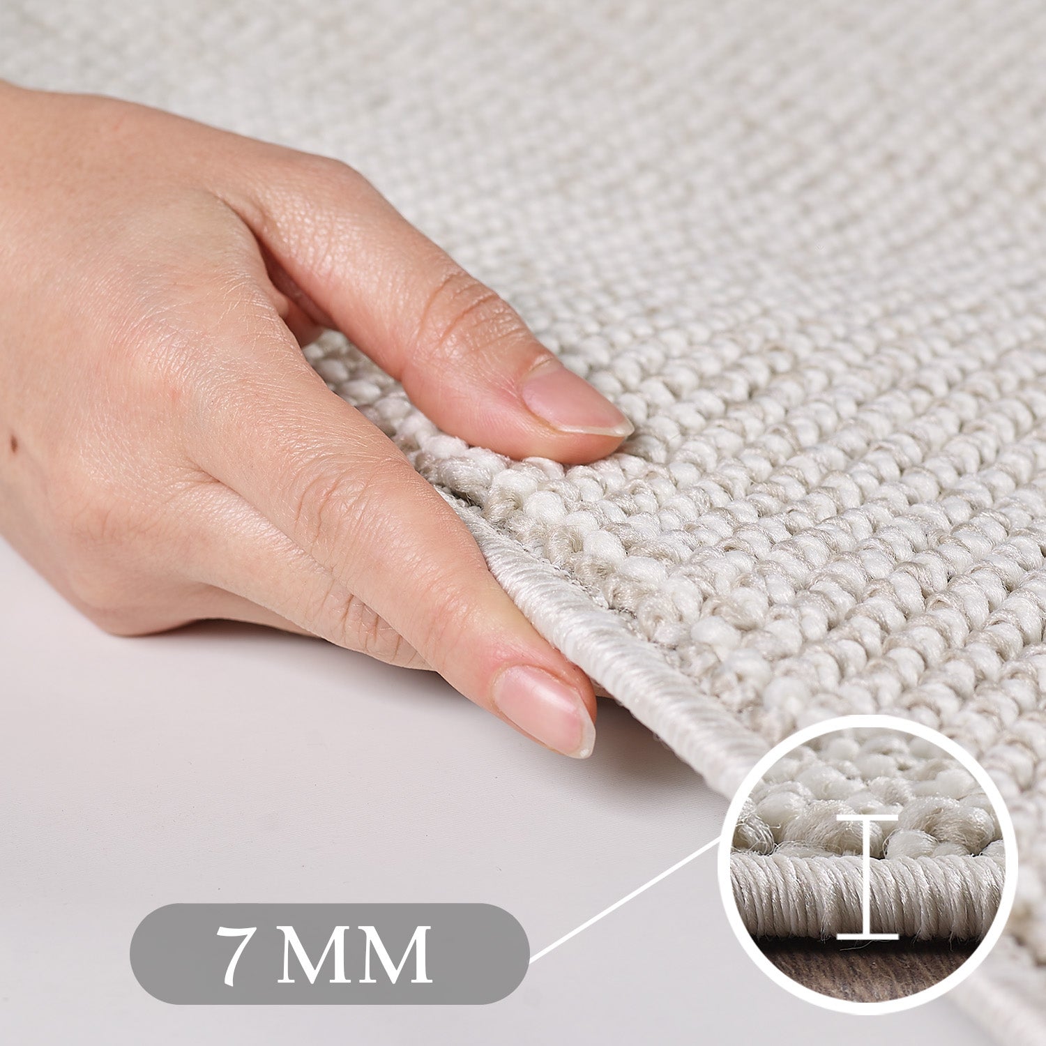 Bettumrandung Teppich Läufer mit Cut-Loop Struktur, Schlafzimmer Teppich Deko