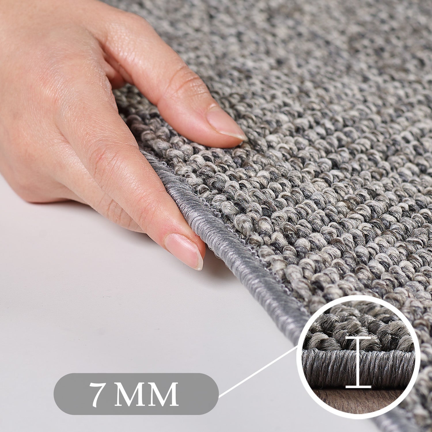 Bettumrandung Teppich Läufer mit Cut-Loop Struktur, Schlafzimmer Teppich Deko