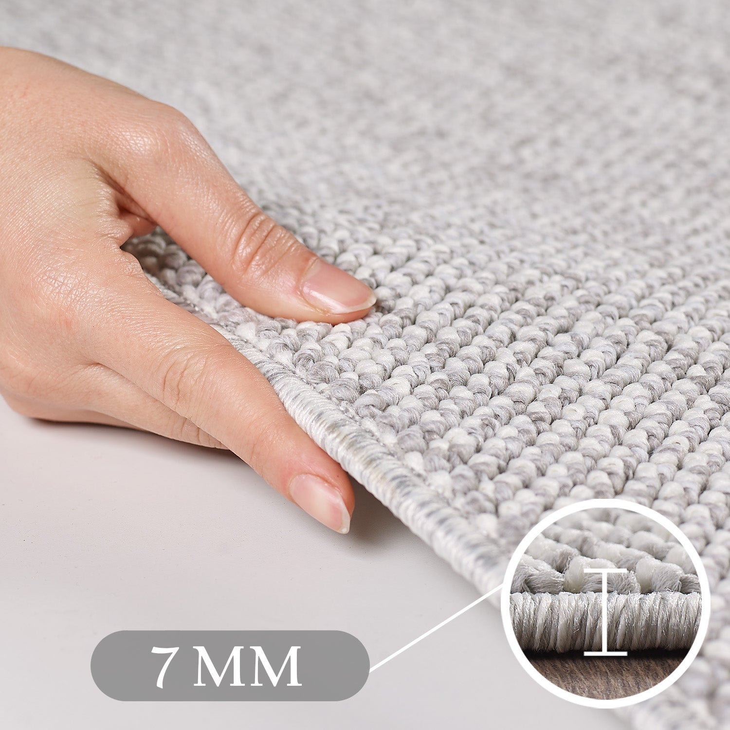Bettumrandung Teppich Läufer mit Cut-Loop Struktur, Schlafzimmer Teppich Deko