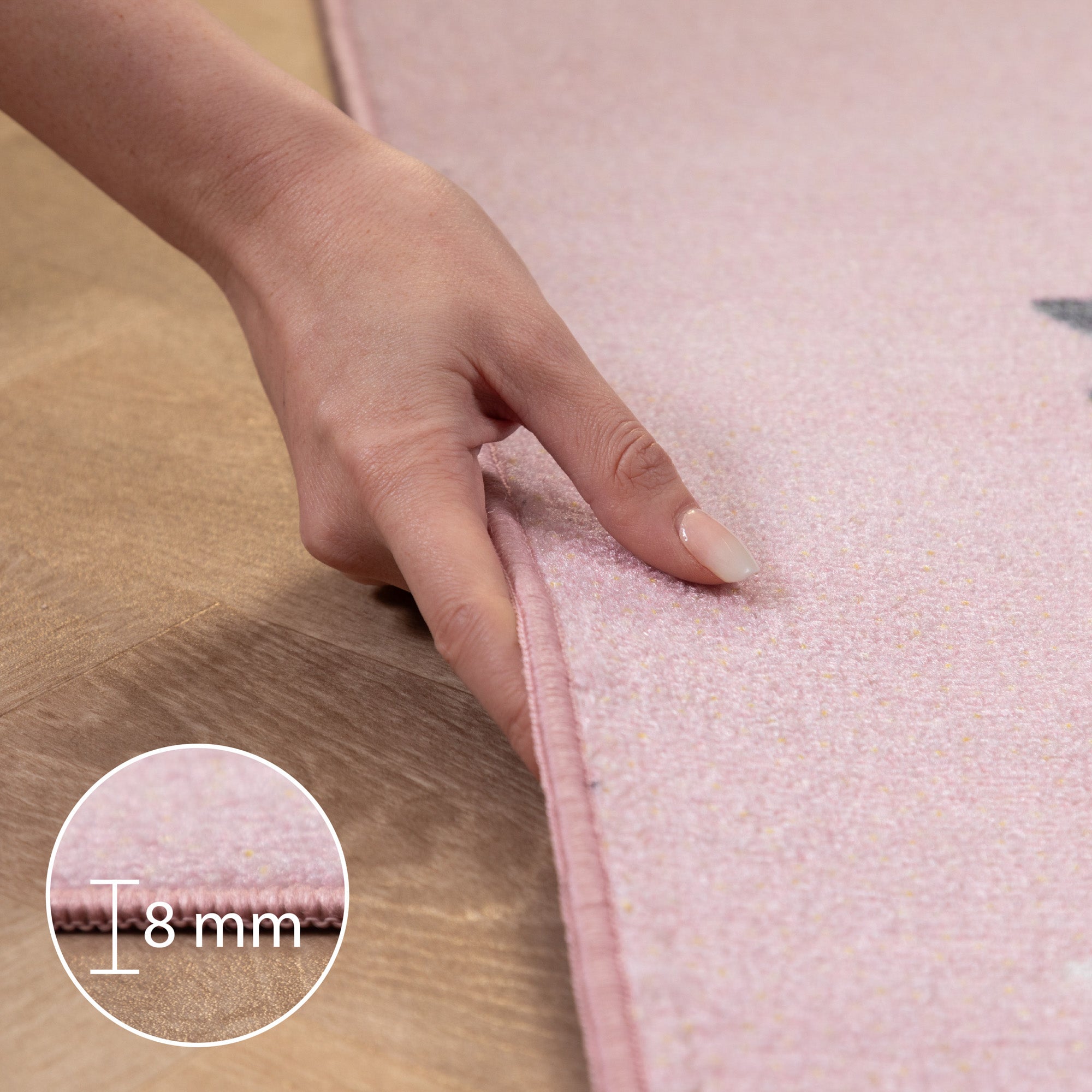 Kinderteppich Stern Design Teppich Kinderzimmer Rutschfest Waschbar Pflegeleicht