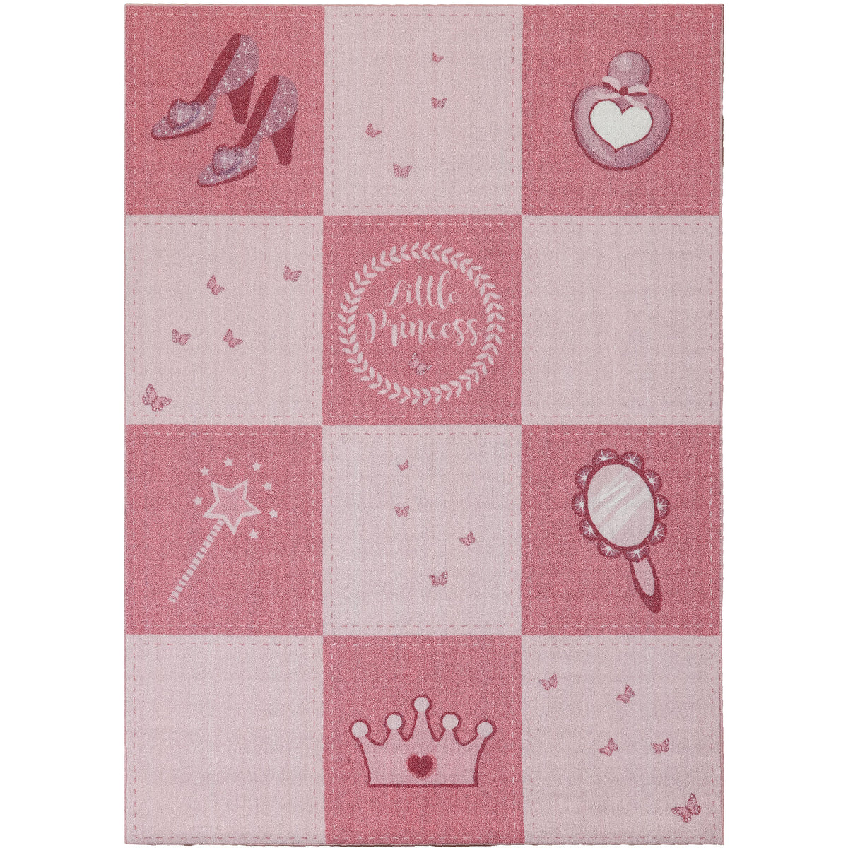 Kinderteppich Mädchen Prinzessin Design Spielteppich Rutschfest Waschbar