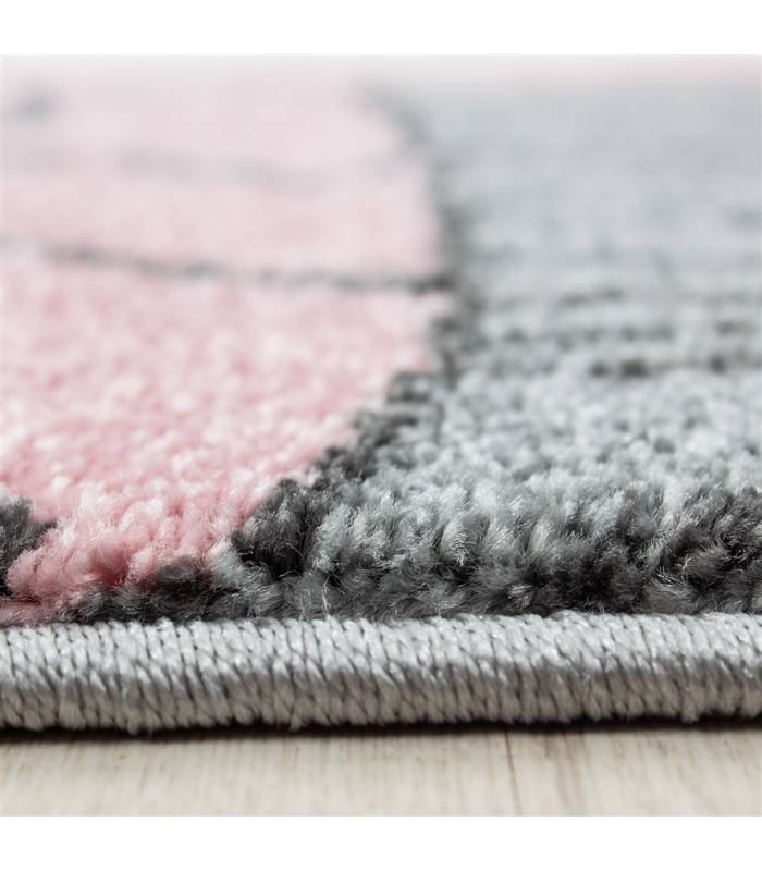 Children's carpet short pile lighthouse seafaring ship children's room gray beige