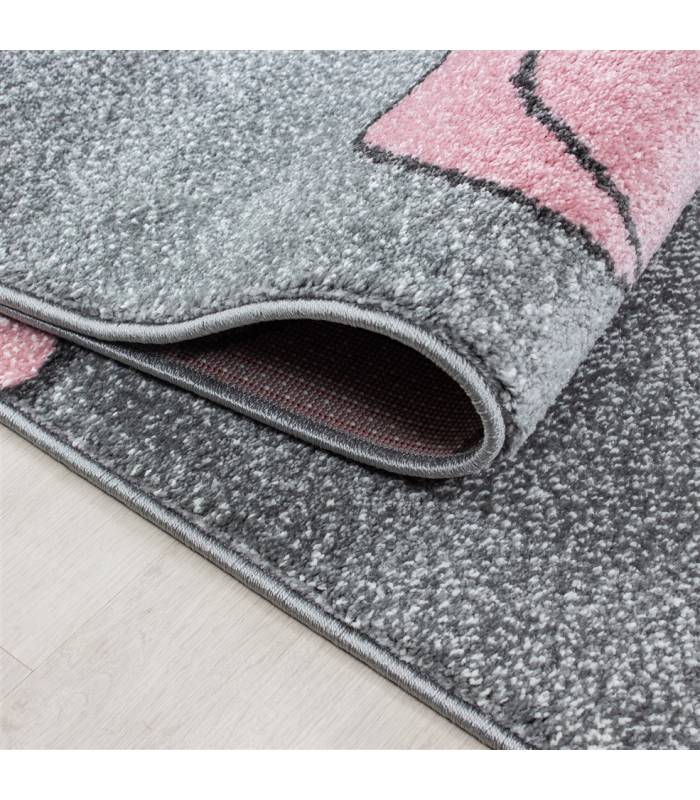 Children's carpet short pile lighthouse seafaring ship children's room gray beige