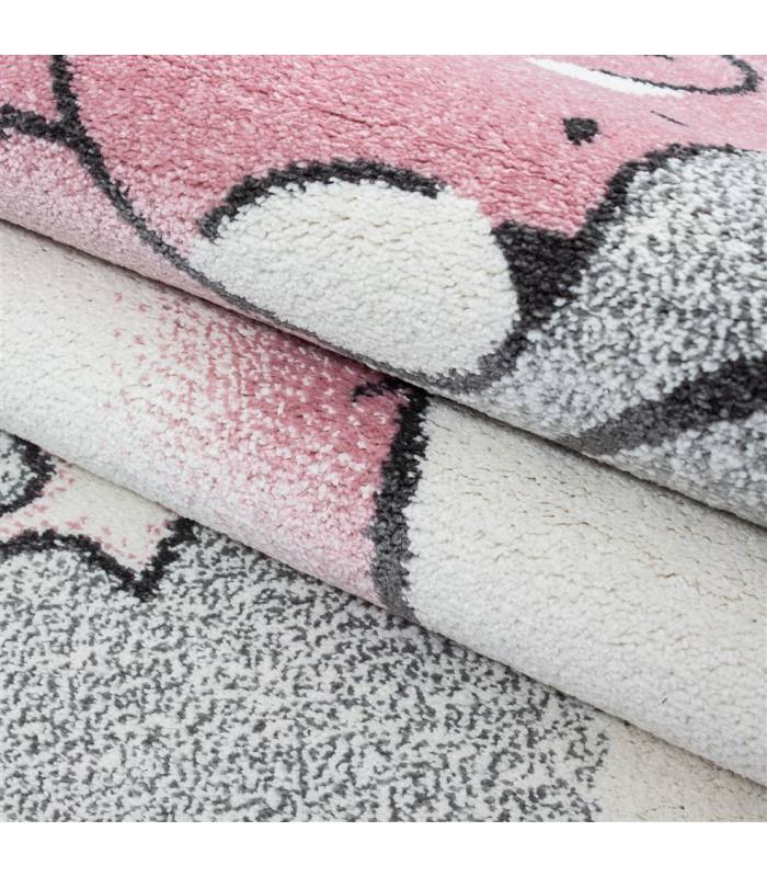 Children's carpet short pile lighthouse seafaring ship children's room gray beige