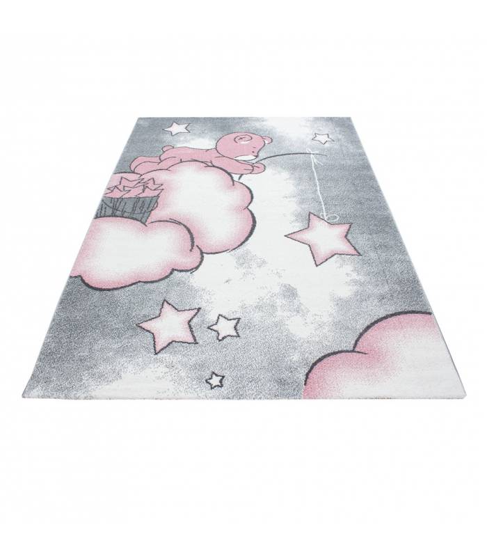 Children's carpet short pile lighthouse seafaring ship children's room gray beige