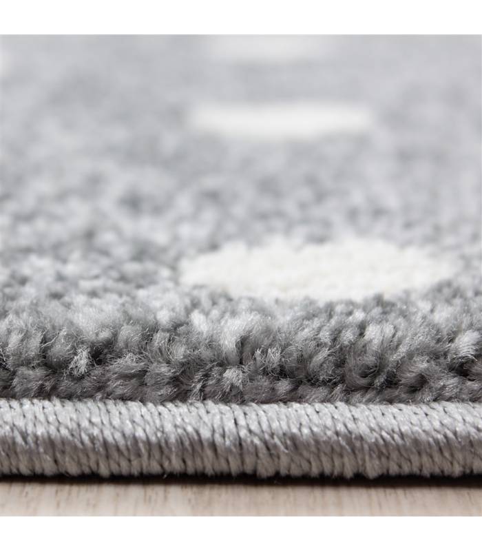 Children's carpet short pile lighthouse seafaring ship children's room gray beige