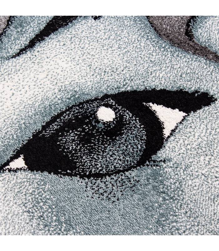 Children's carpet short pile lighthouse seafaring ship children's room gray beige