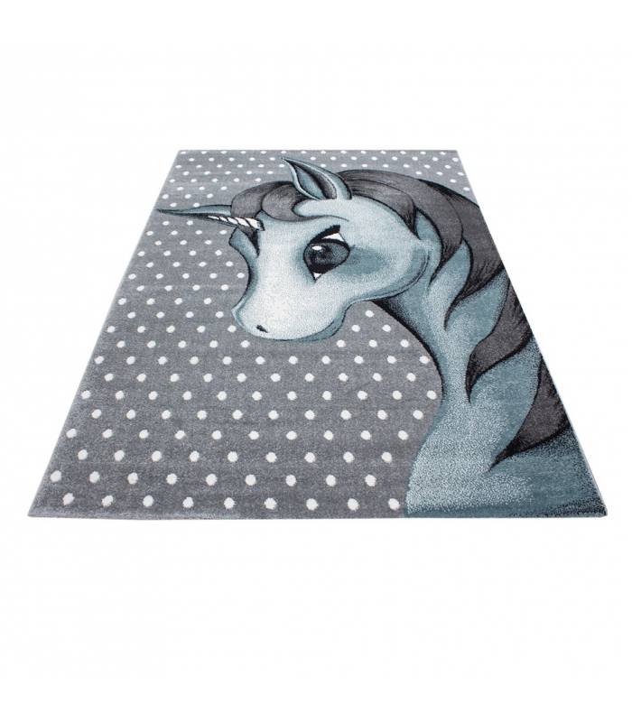 Children's carpet short pile lighthouse seafaring ship children's room gray beige