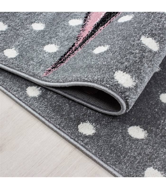 Children's carpet short pile lighthouse seafaring ship children's room gray beige