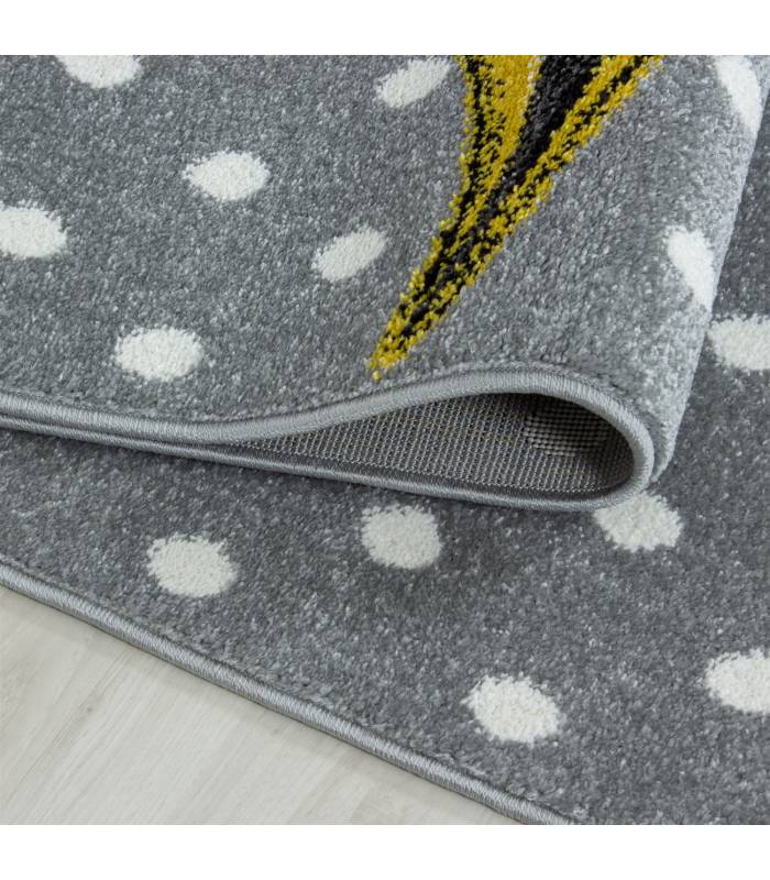 Children's carpet short pile lighthouse seafaring ship children's room gray beige