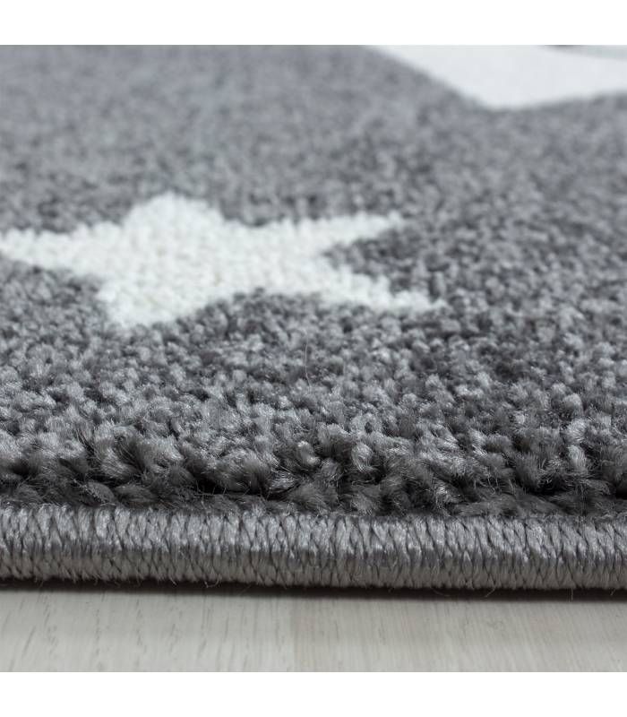 Children's carpet short pile lighthouse seafaring ship children's room gray beige