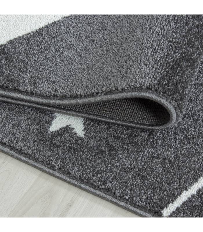 Children's carpet short pile lighthouse seafaring ship children's room gray beige