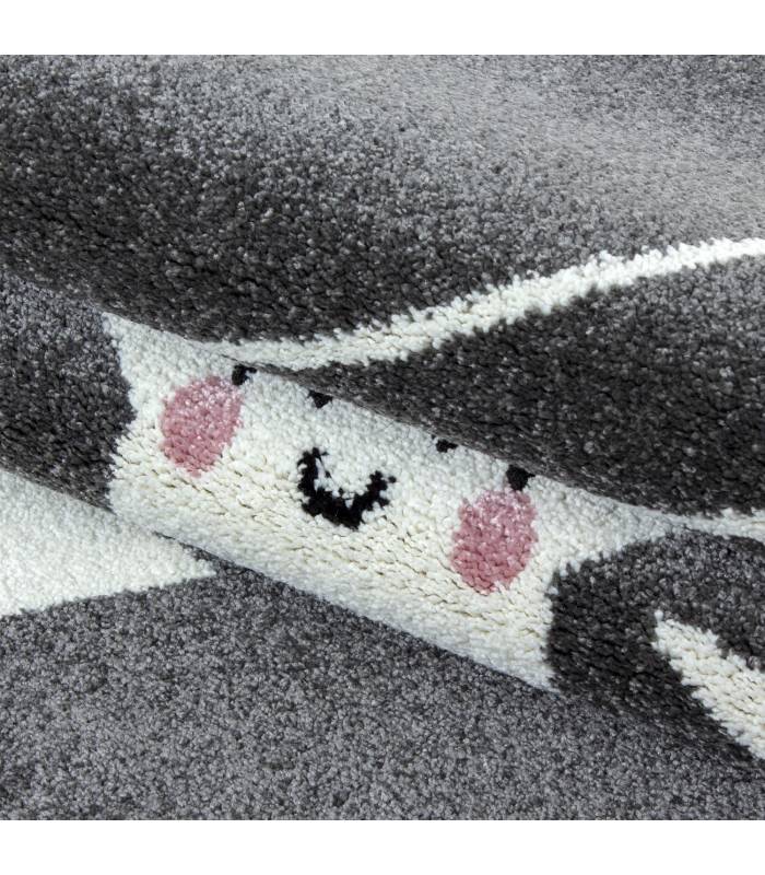 Children's carpet short pile lighthouse seafaring ship children's room gray beige