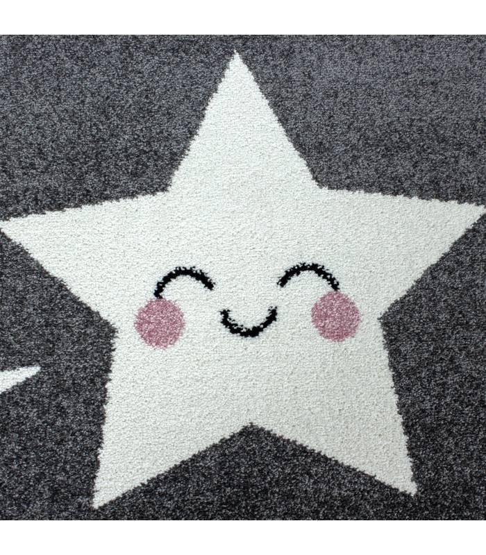 Children's carpet short pile lighthouse seafaring ship children's room gray beige