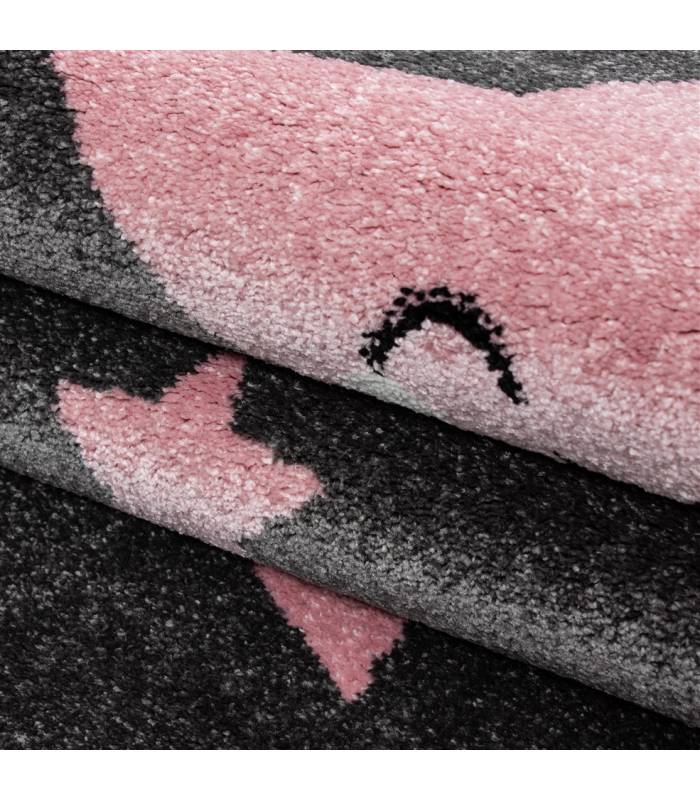 Children's carpet short pile lighthouse seafaring ship children's room gray beige