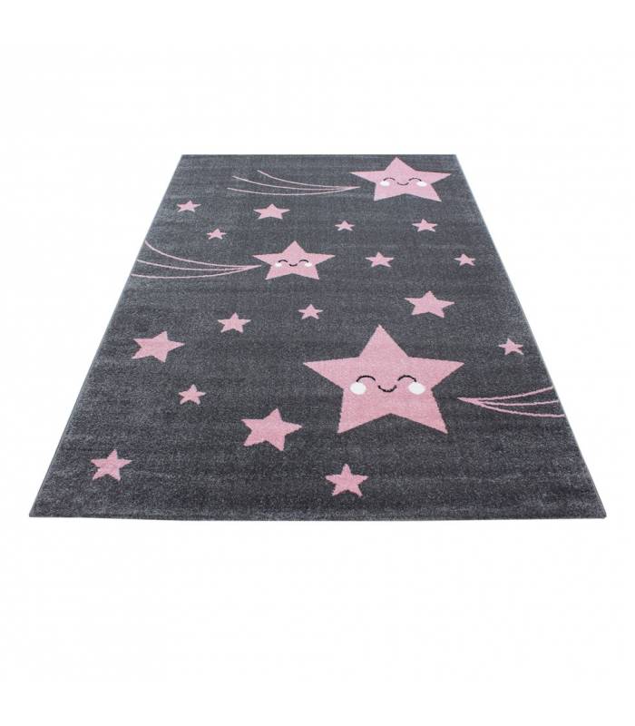 Children's carpet short pile lighthouse seafaring ship children's room gray beige