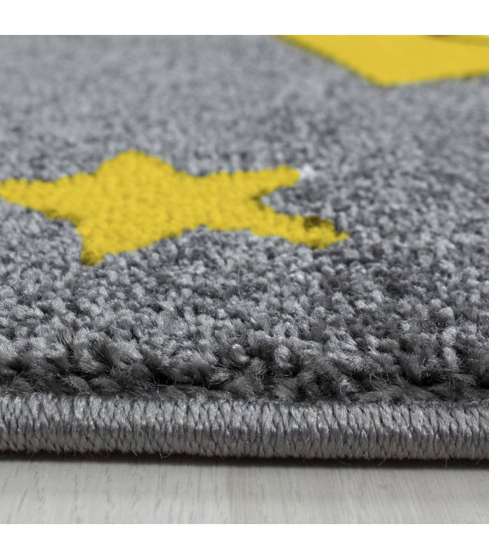 Children's carpet short pile lighthouse seafaring ship children's room gray beige