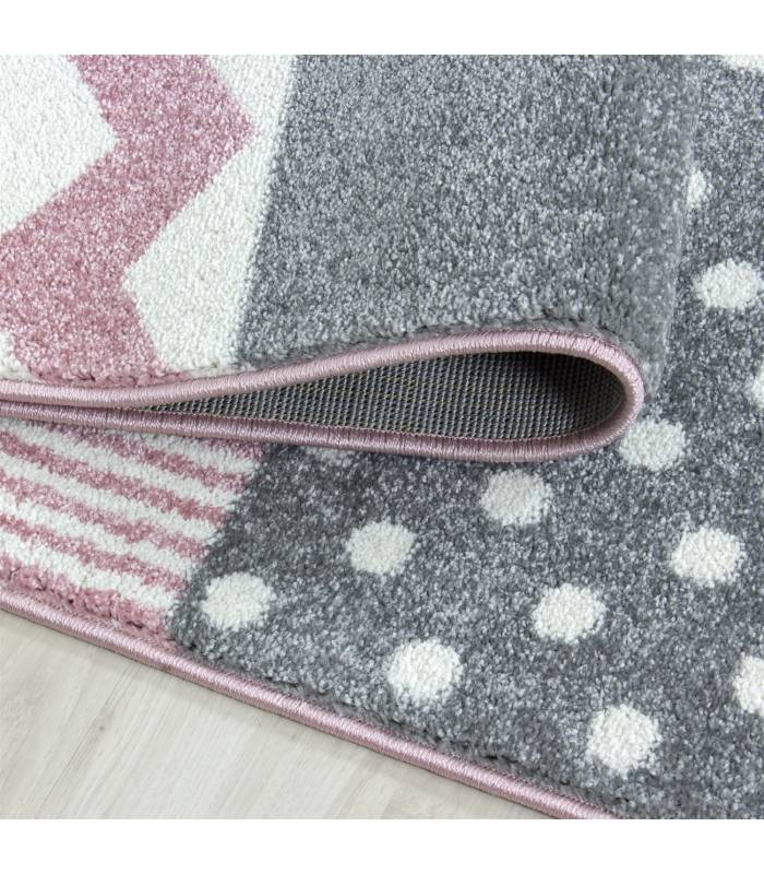 Children's carpet short pile lighthouse seafaring ship children's room gray beige
