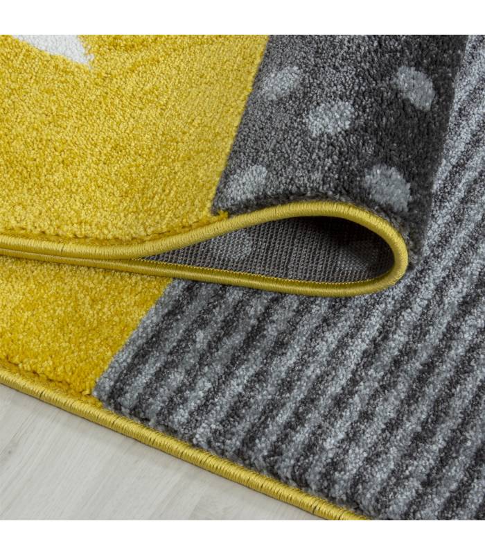 Children's carpet short pile lighthouse seafaring ship children's room gray beige