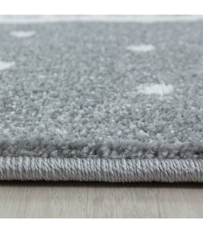 Children's carpet short pile lighthouse seafaring ship children's room gray beige