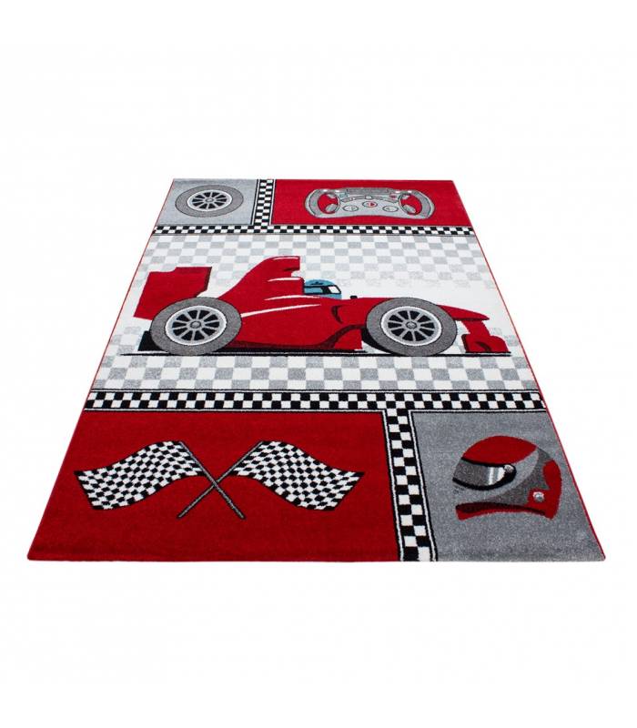 Children's carpet short pile lighthouse seafaring ship children's room gray beige