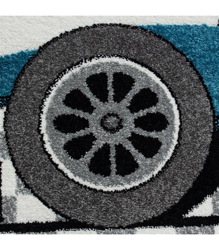 Children's carpet short pile lighthouse seafaring ship children's room gray beige