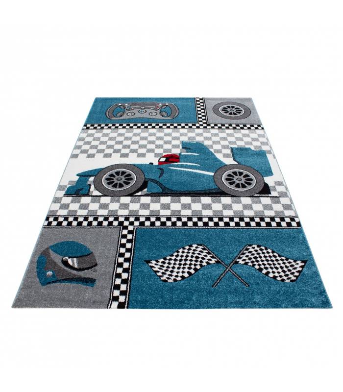 Children's carpet short pile lighthouse seafaring ship children's room gray beige