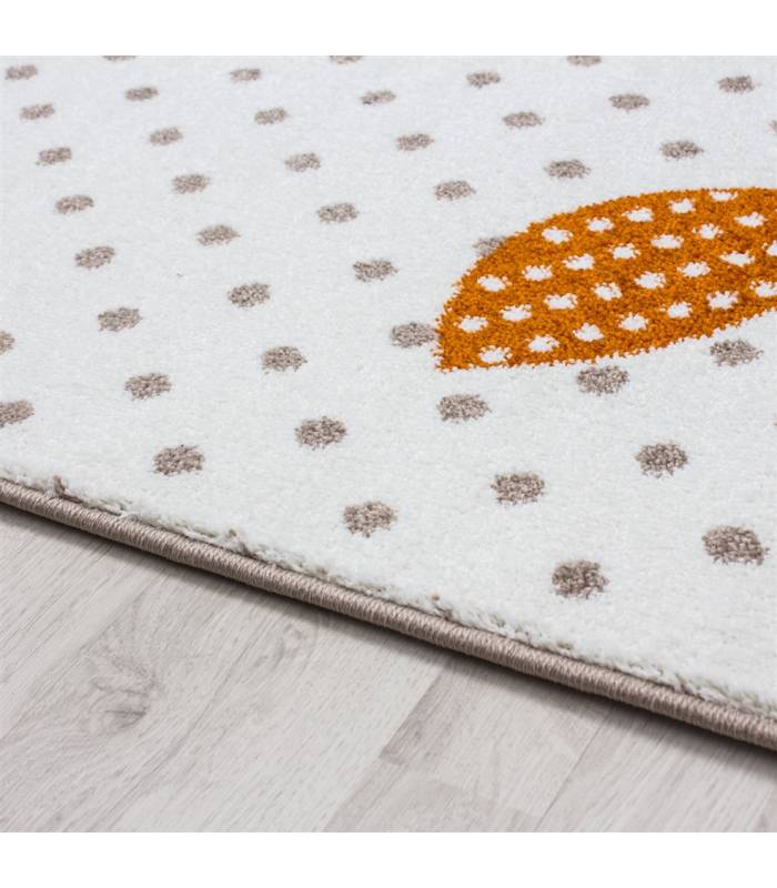 Children's carpet short pile lighthouse seafaring ship children's room gray beige