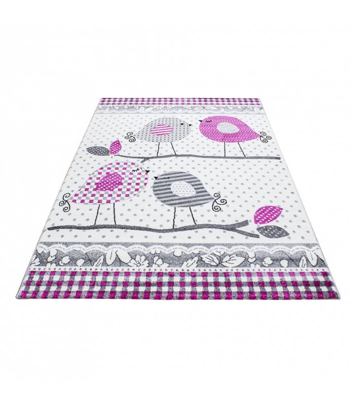 Children's carpet short pile lighthouse seafaring ship children's room gray beige